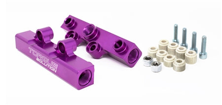Torque Solution V2 Top Feed Fuel Rails (Purple): Subaru WRX 02-14, STI 07-20, LGT 08-12, FXT 06-13